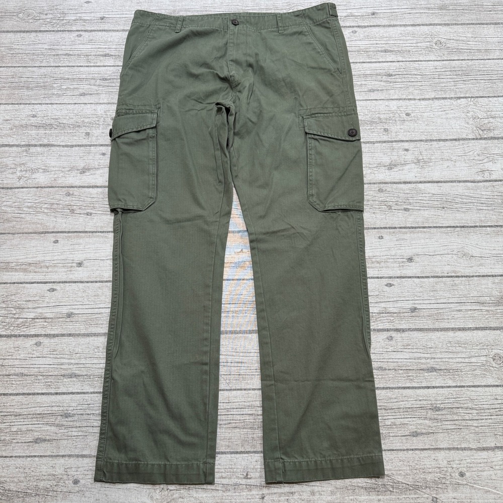 Old Navy Cargo Pants Men's 34x30 Olive Green Slim Fit Utility Military Workwear